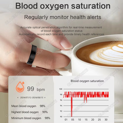 Smart Ring Multifunctional Rings Bluetooth Health Monitoring Sleep Monitor Heart Rate Sport IP68 Waterproof Men Women Smart Ring